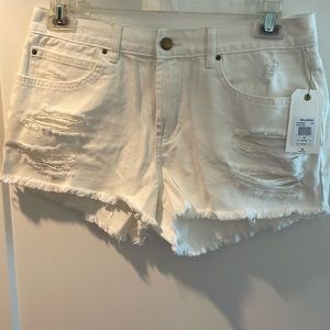 Billabong white jean shorts. Size 30. NWT
